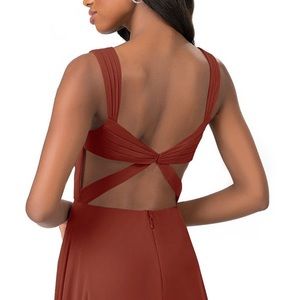Terracotta AZAZIE NAHRIN bridesmaids dress size 8